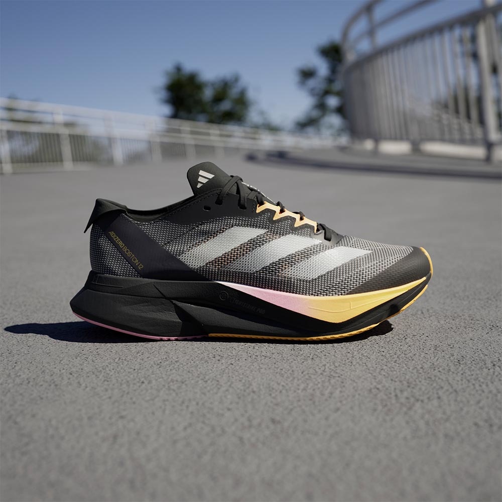 Adidas Adizero Boston 12 Joggesko Dame Sort/Oransje/Rosa