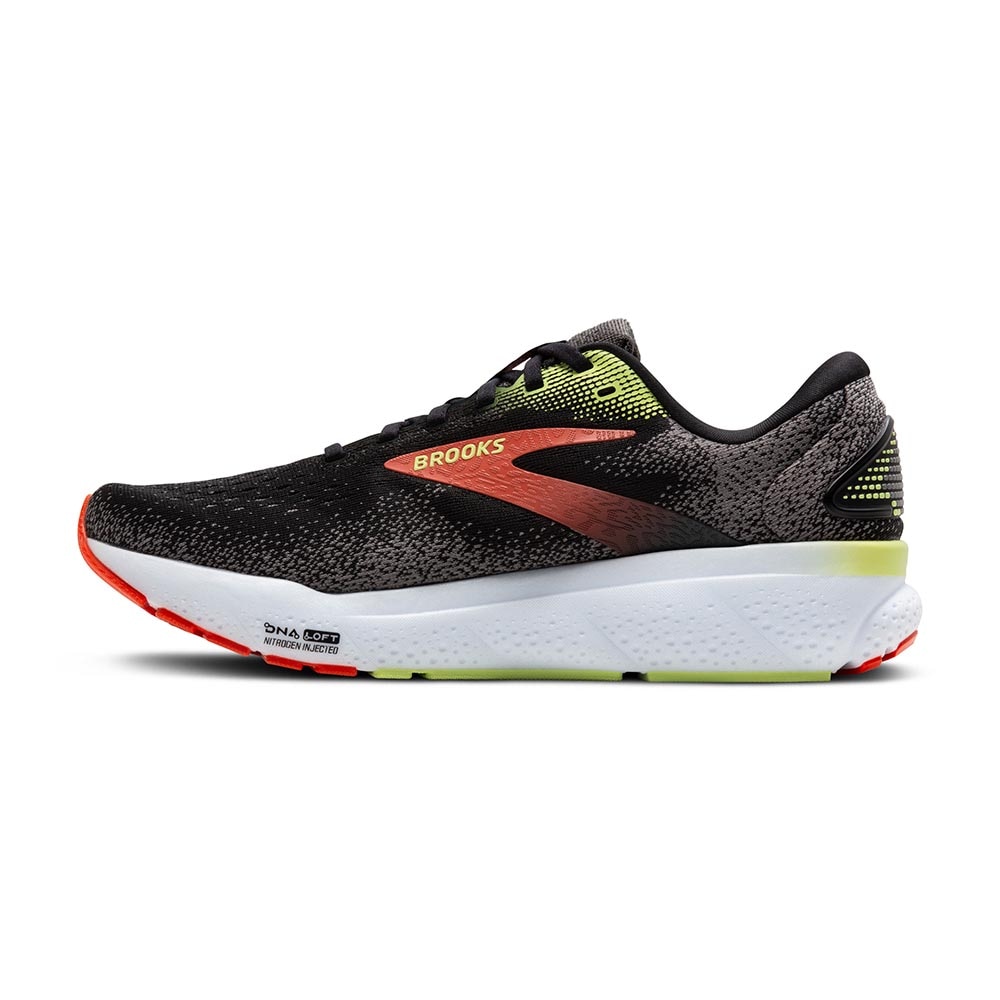 Brooks Ghost 16 Joggesko Herre Sort/Rød/Grønn