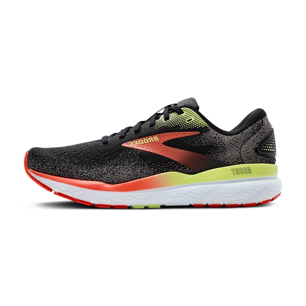 Brooks Ghost 16 Joggesko Herre Sort/Rød/Grønn
