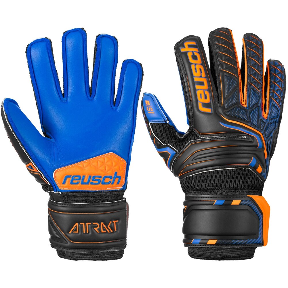 Reusch Attrakt S1 Rolled finger Keeperhansker Barn Sort/Blå