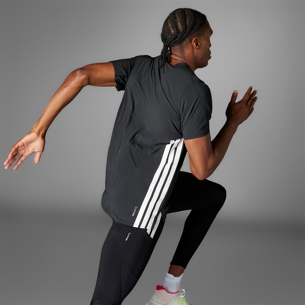 Adidas Adizero Running T-skjorte Herre Sort/Hvit