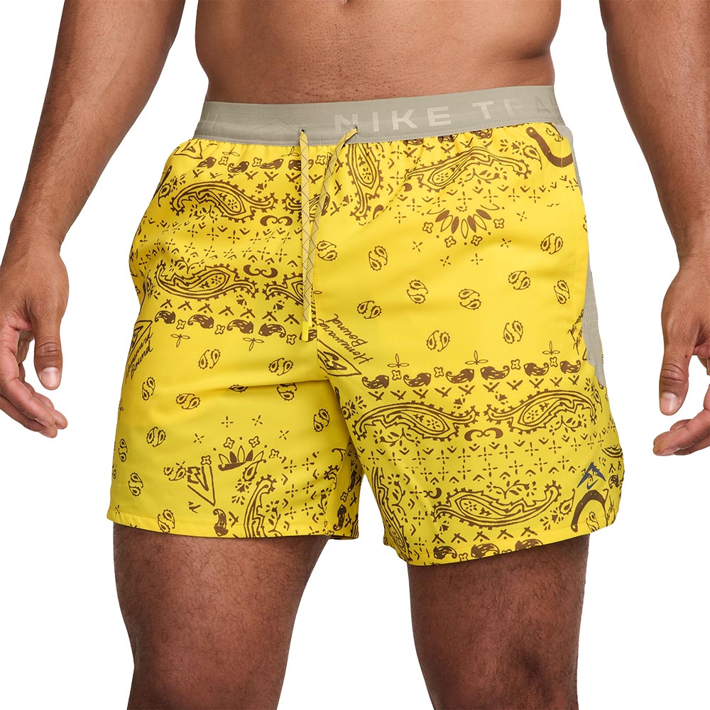 Nike Dri-Fit Trail 6'' Brief Løpeshorts Herre Gul/Grå