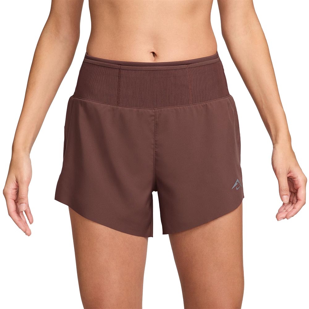 Nike Dri-Fit Trail Mid-Rise 4'' Løpeshorts Dame Burgunder/Brun