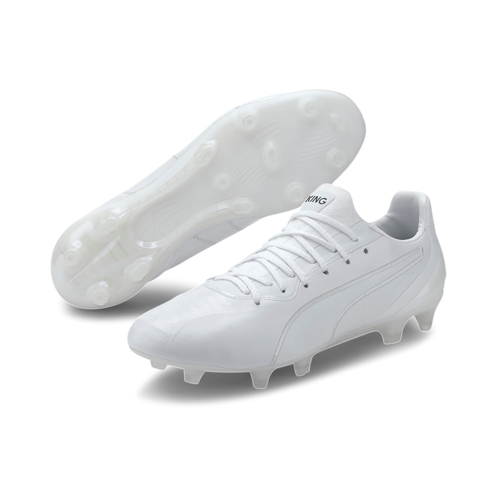 Puma King Platinum FG/AG Fotballsko Hvit