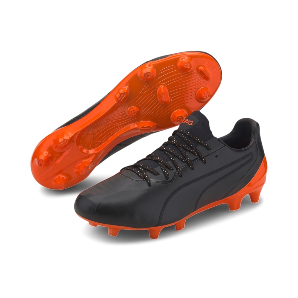 Puma King Platinum FG/AG Fotballsko Sort/Oransje