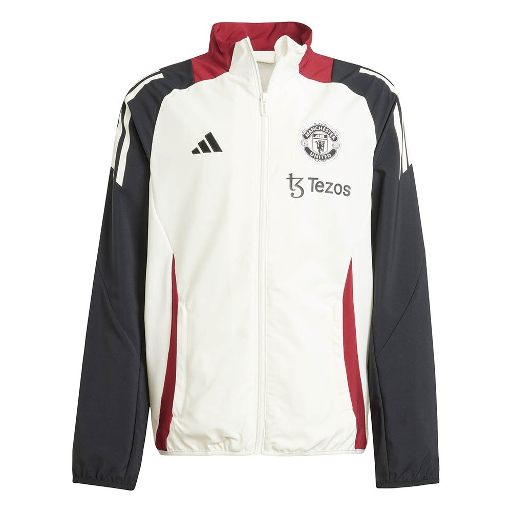 Adidas Manchester United Tiro Presentation Fotballjakke Barn 24/25 Hvit/Sort