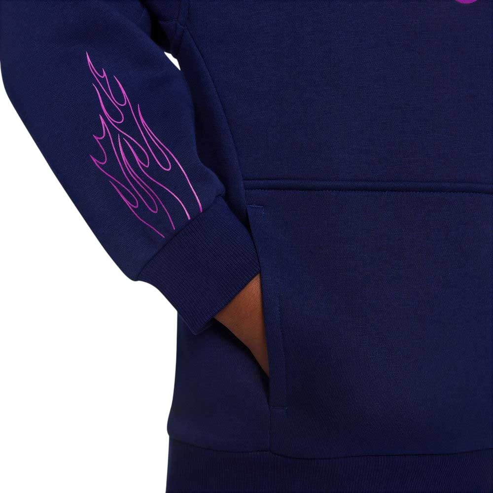 Nike Mbappé Club Fleece Hettegenser Barn Blå/Lilla
