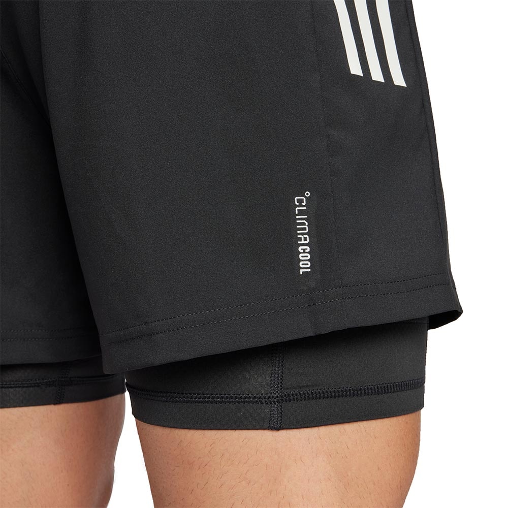 Adidas Own The Run CLIMACOOL 2in1 Løpeshorts Herre Sort