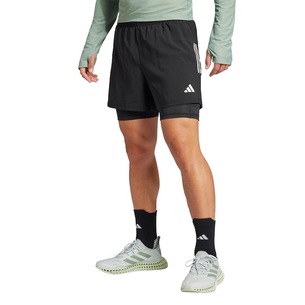 Adidas Own The Run CLIMACOOL 2in1 Løpeshorts Herre Sort