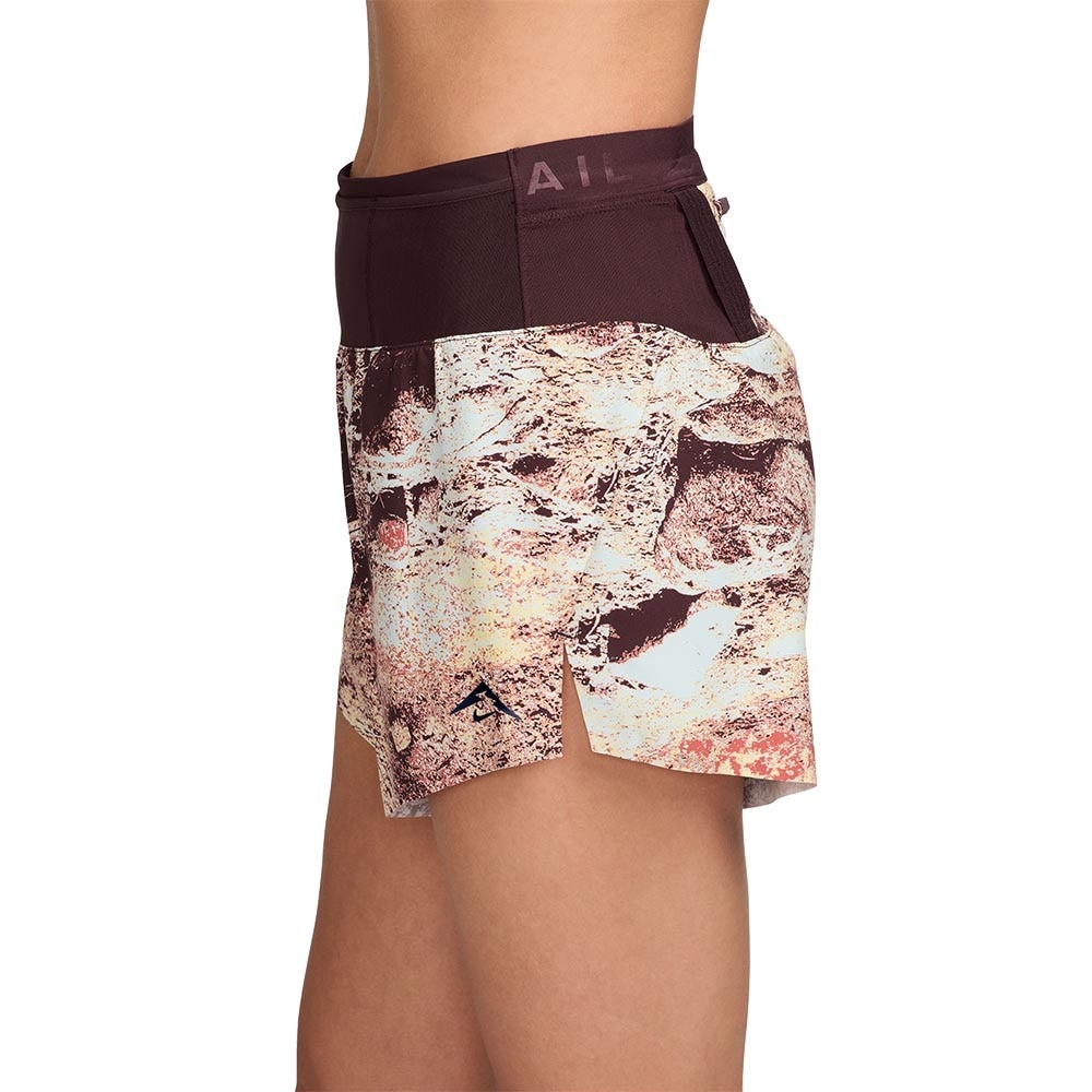 Nike Dri-Fit Trail MidRise 4''Brief Løpeshorts Dame Burgunder/Beige