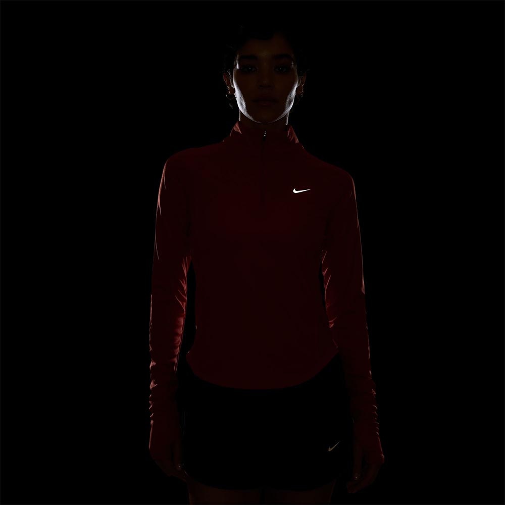 Nike Dri-Fit Tempo Half-Zip Langermet Trøye Dame Rød