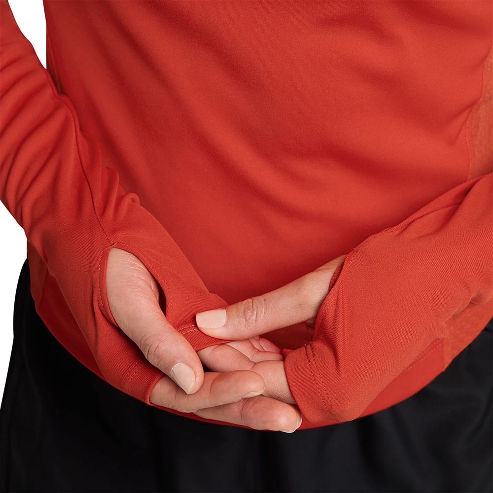 Nike Dri-Fit Tempo Half-Zip Langermet Trøye Dame Rød