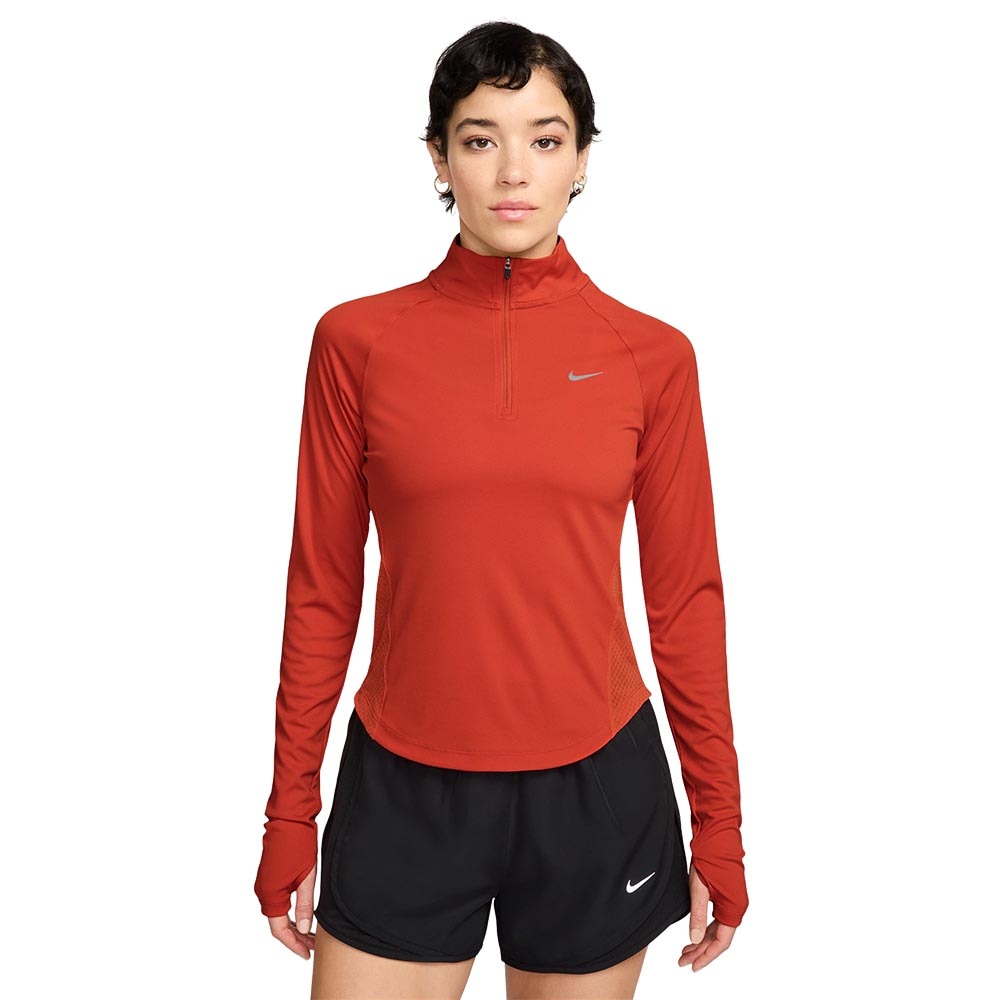 Nike Dri-Fit Tempo Half-Zip Langermet Trøye Dame Rød