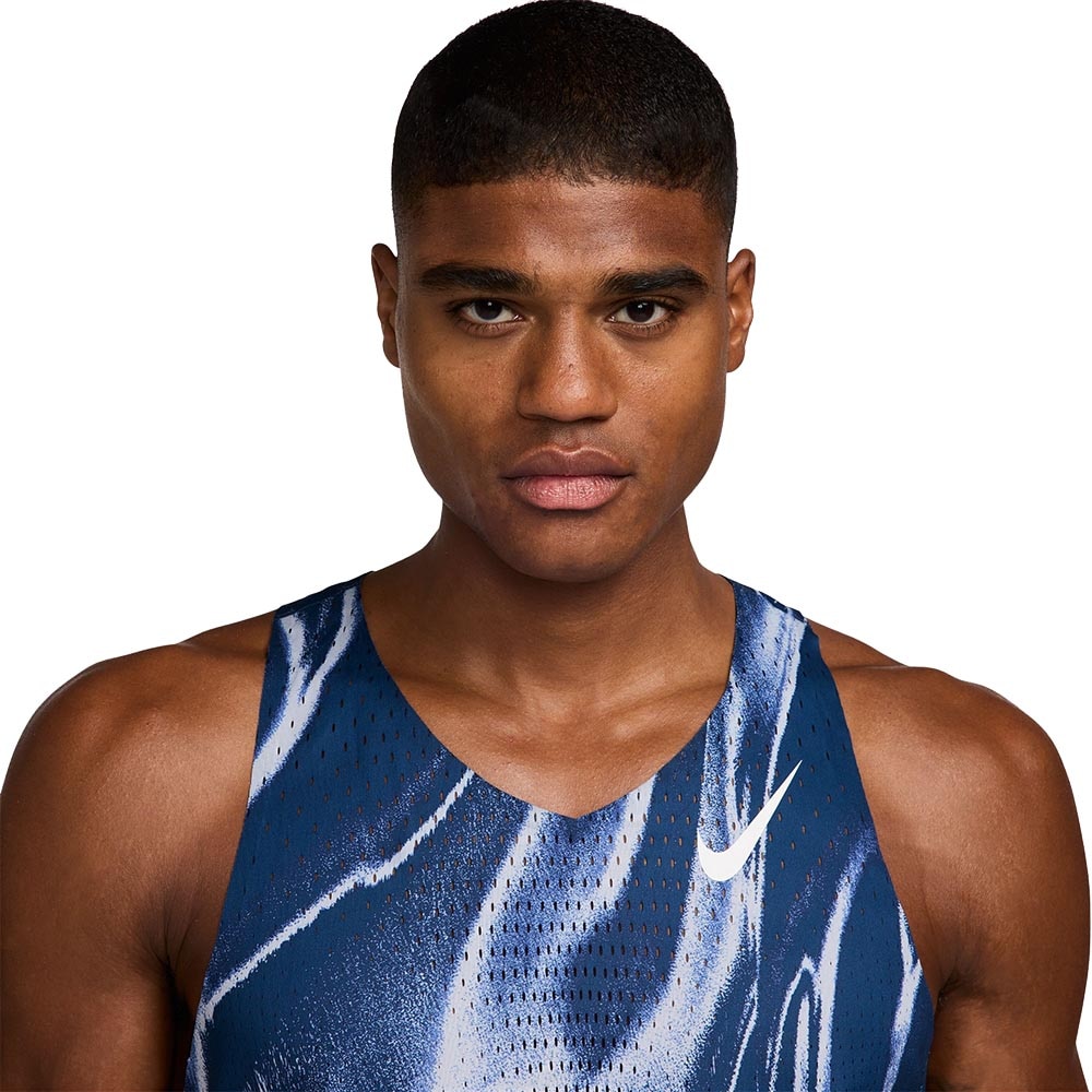 Nike Dri-Fit ADV AeroSwift Singlet Herre Blå/Hvit