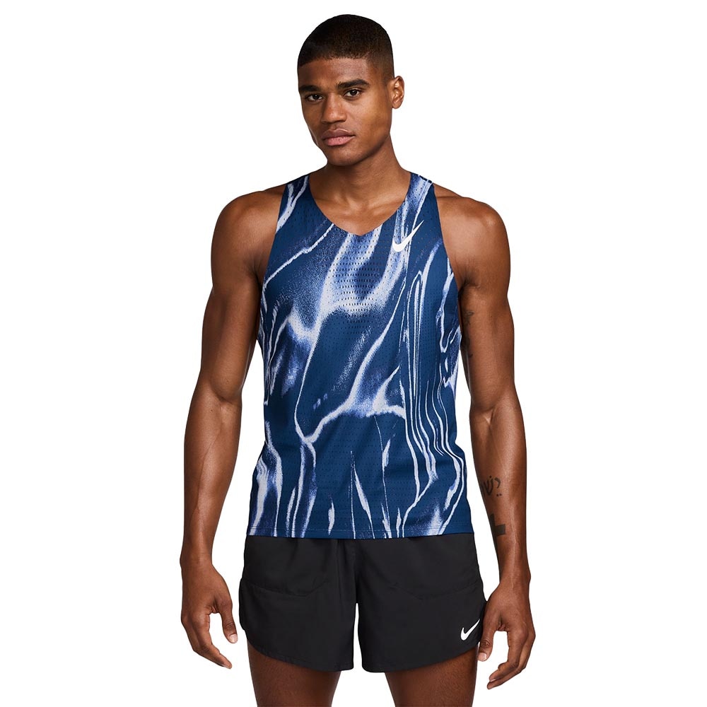 Nike Dri-Fit ADV AeroSwift Singlet Herre Blå/Hvit