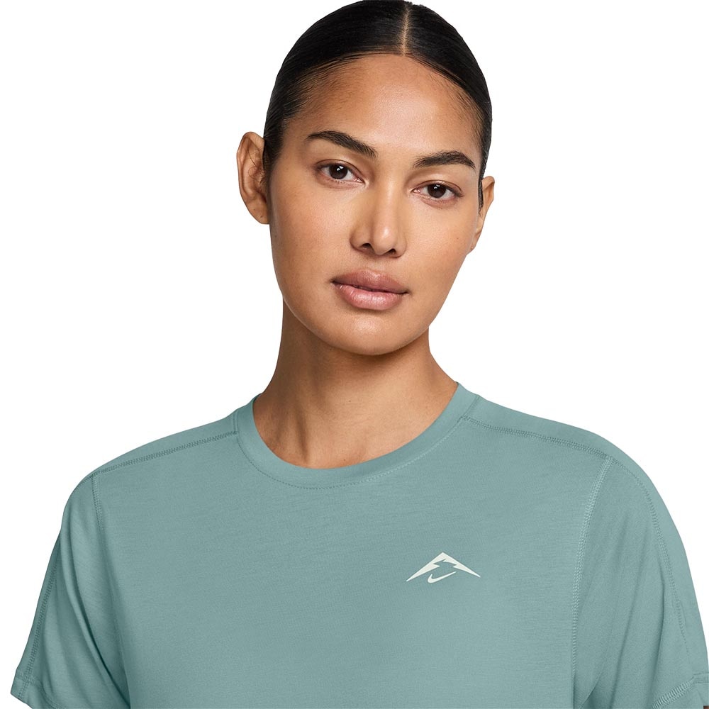 Nike Dri-Fit Trail Kortermet Trøye Dame Blå/Grønn