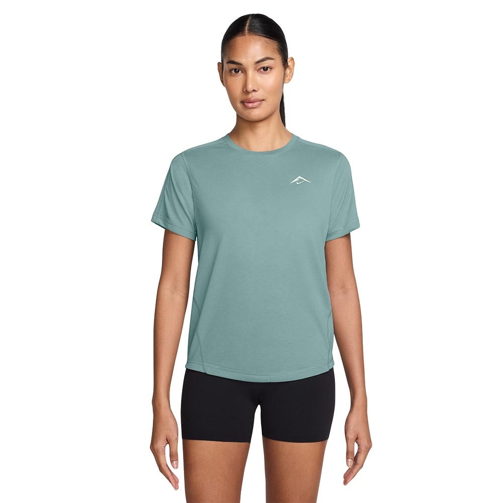 Nike Dri-Fit Trail Kortermet Trøye Dame Blå/Grønn