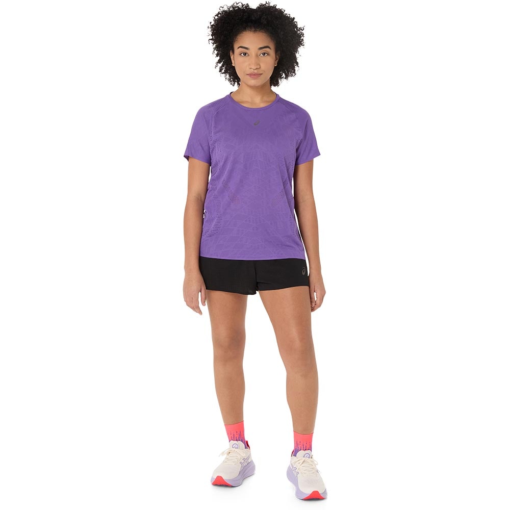 Asics MetaRun Kortermet Trøye Dame Lilla
