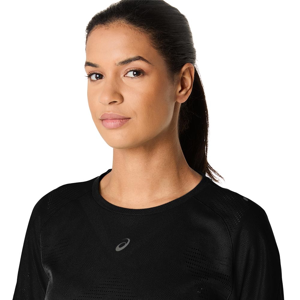 Asics MetaRun Kortermet Trøye Dame Sort