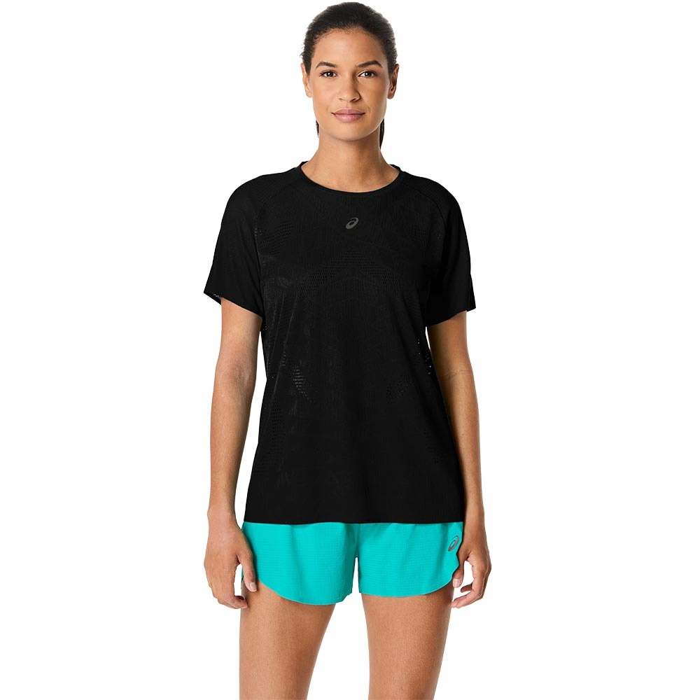 Asics MetaRun Kortermet Trøye Dame Sort