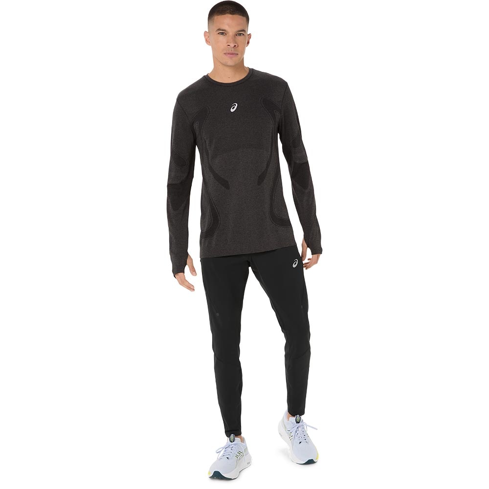 Asics Road Seamless Langermet Trøye Herre Sort