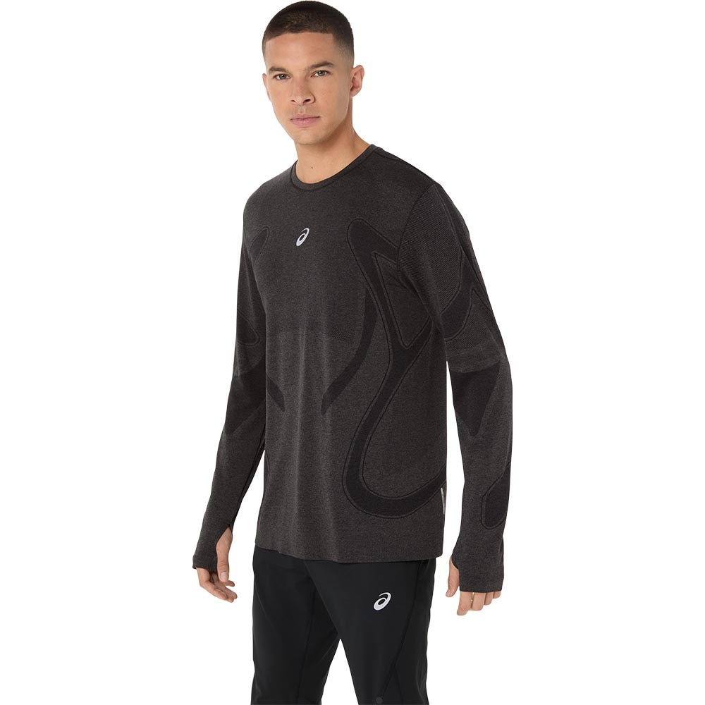 Asics Road Seamless Langermet Trøye Herre Sort