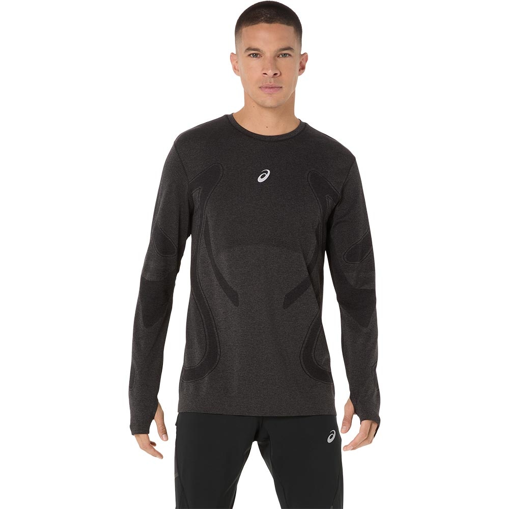 Asics Road Seamless Langermet Trøye Herre Sort