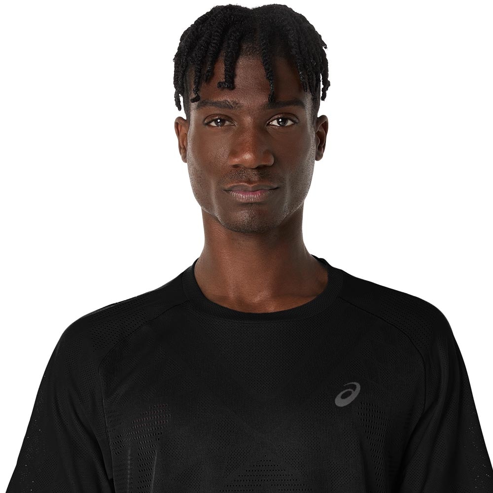 Asics MetaRun Kortermet Trøye Herre Sort