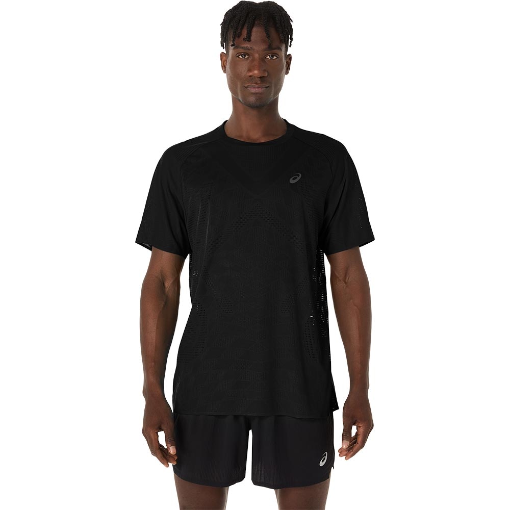 Asics MetaRun Kortermet Trøye Herre Sort