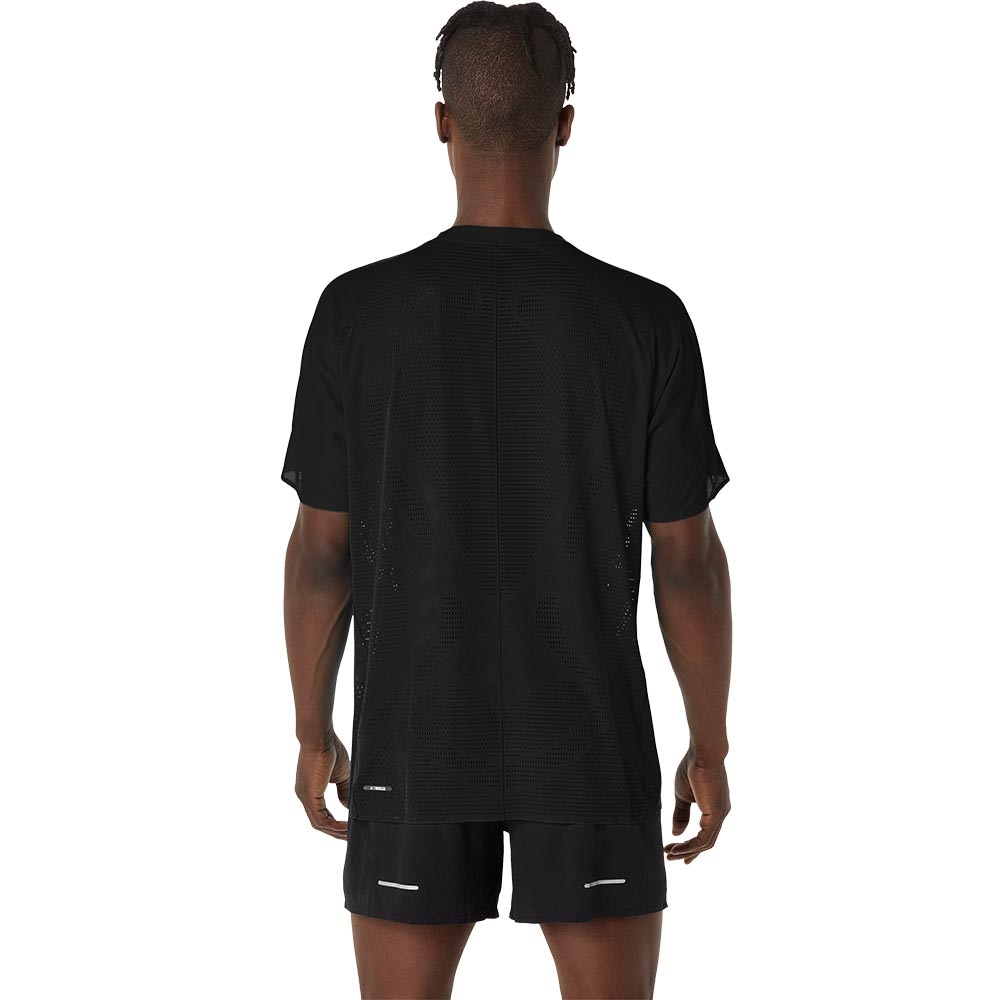 Asics MetaRun Kortermet Trøye Herre Sort