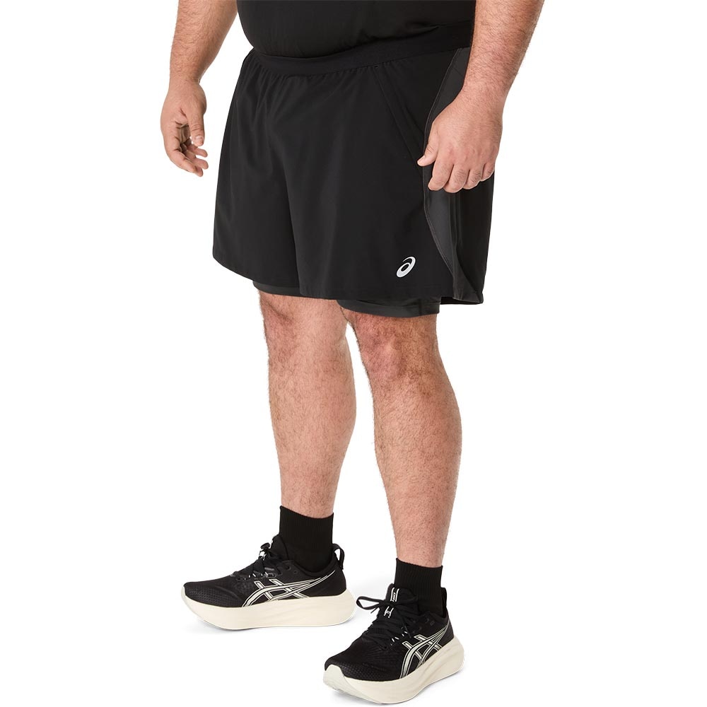 Asics Road 2in1 Løpeshorts Herre Sort