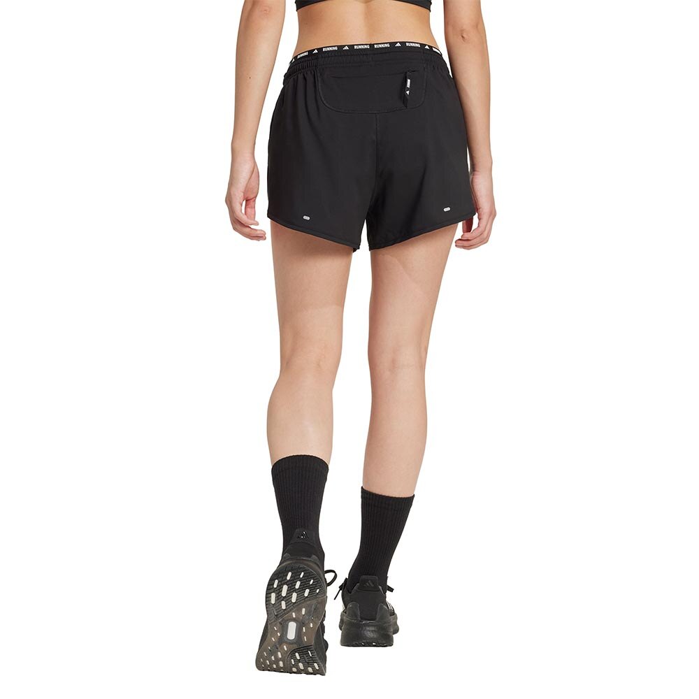 Adidas Own The Run 3-Stripes Løpeshorts Dame Sort/Turkis