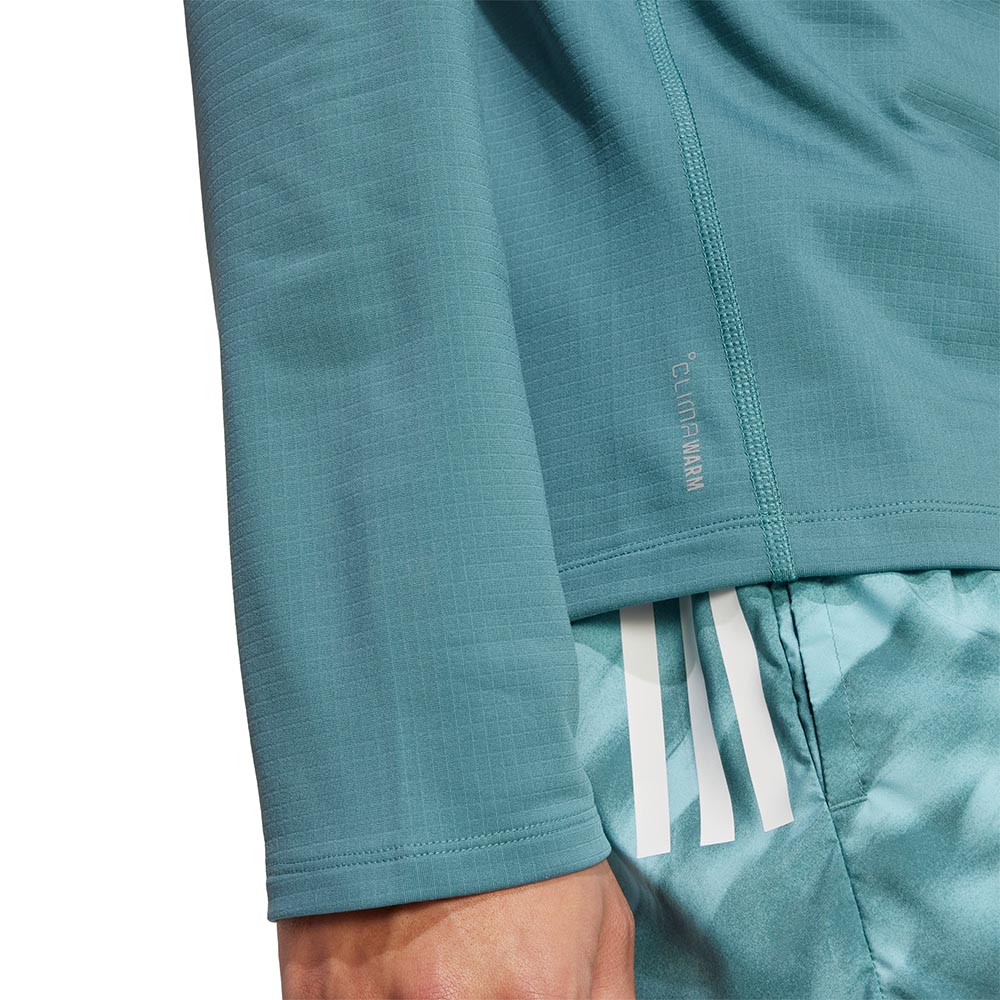 Adidas Own The Run Winterized Hooded Half-Zip Trøye Herre Blå