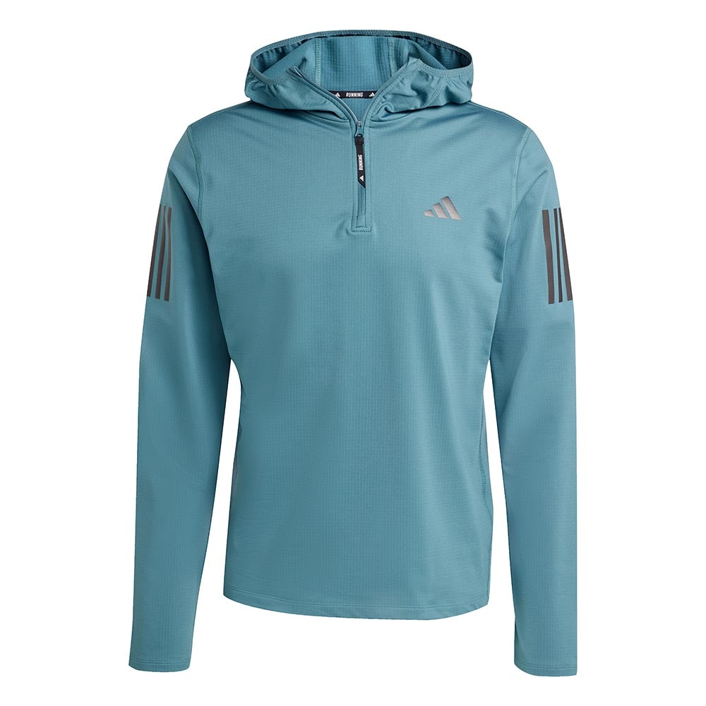 Adidas Own The Run Winterized Hooded Half-Zip Trøye Herre Blå