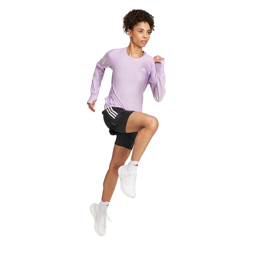 Adidas Own The Run Langermet Trøye Dame Lilla/Hvit