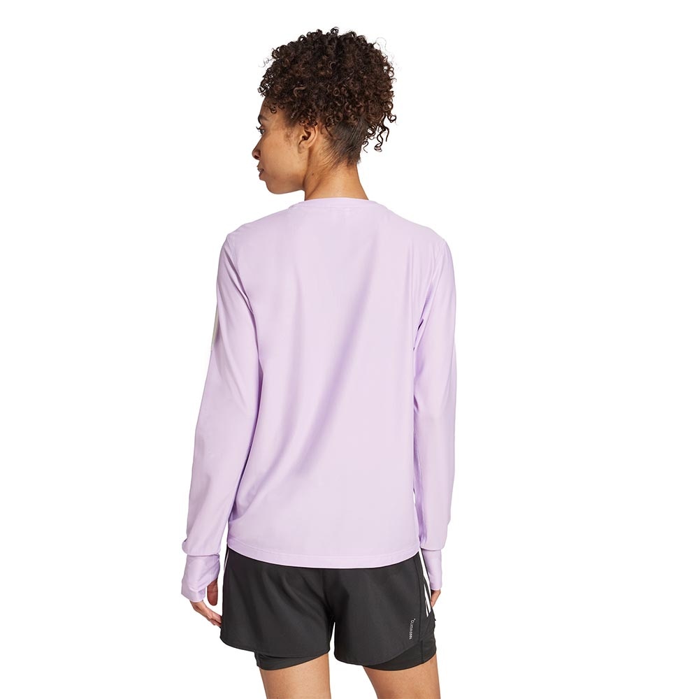 Adidas Own The Run Langermet Trøye Dame Lilla/Hvit