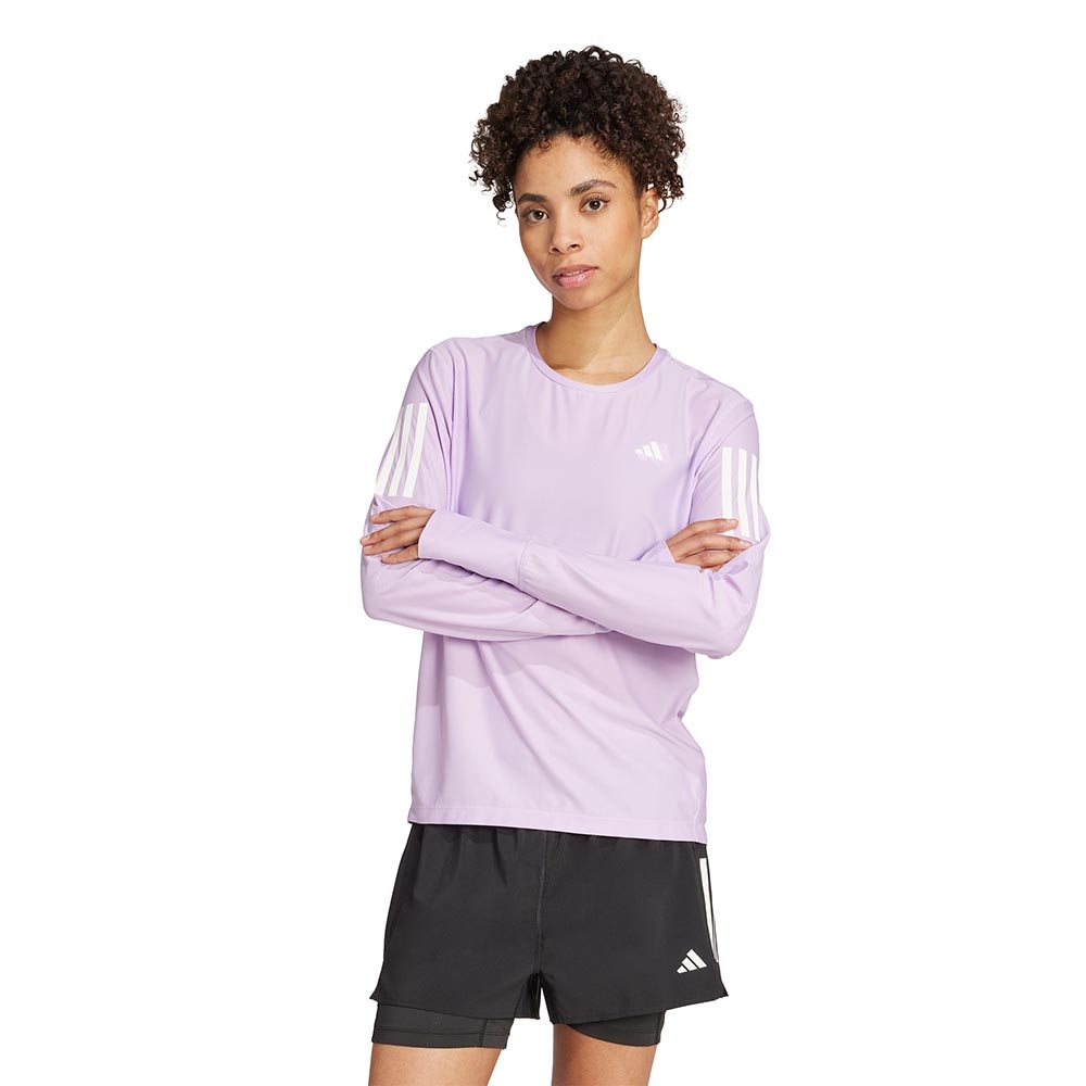 Adidas Own The Run Langermet Trøye Dame Lilla/Hvit