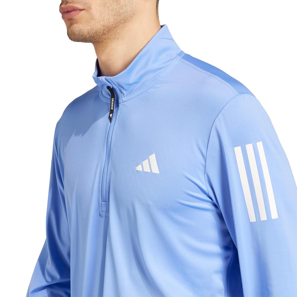 Adidas Own The Run Half-Zip Trøye Herre Blå/Hvit