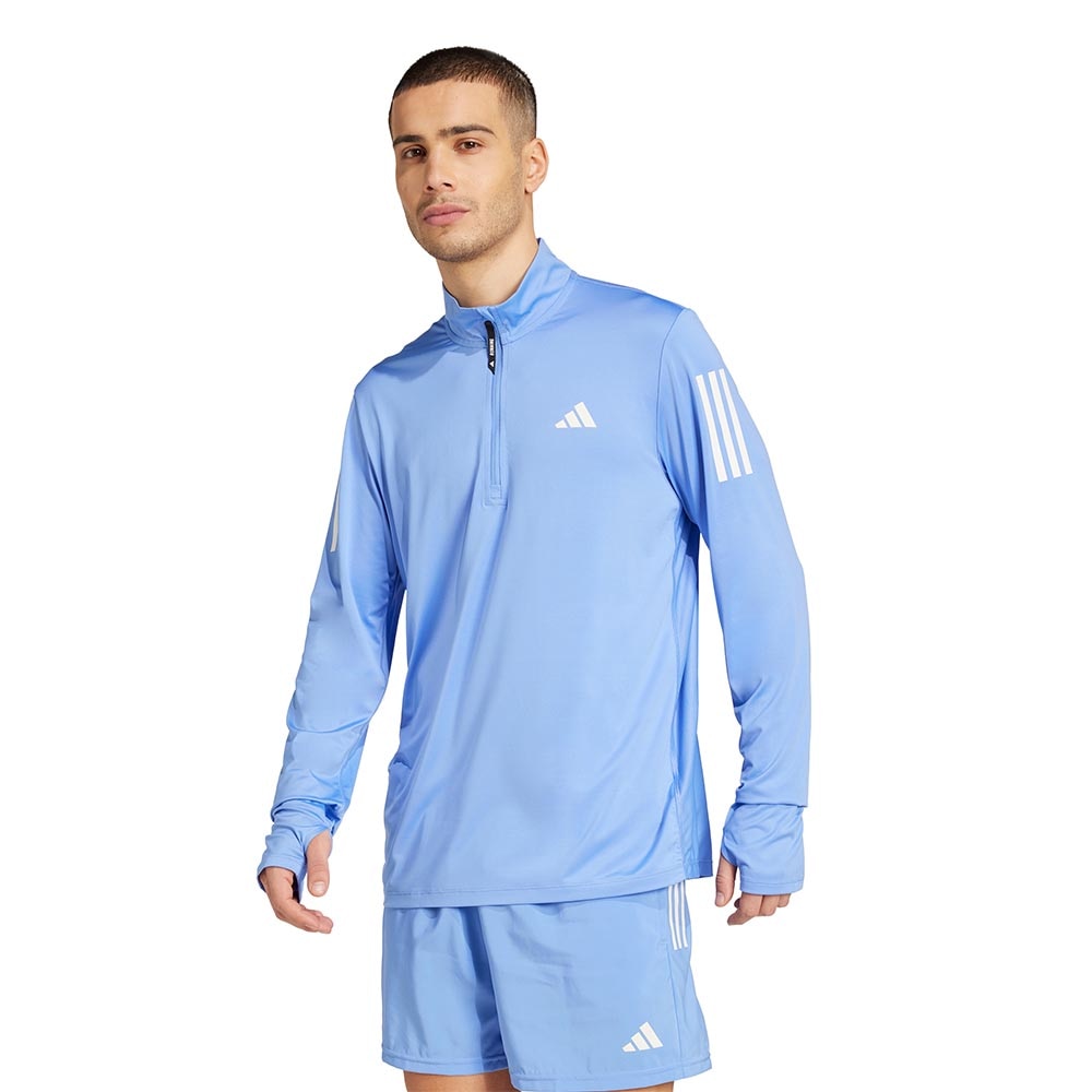 Adidas Own The Run Half-Zip Trøye Herre Blå/Hvit