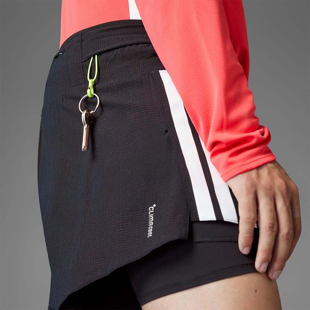 Adidas Adizero 2in1 Gel Pocket Løpeshorts Herre Sort/Hvit