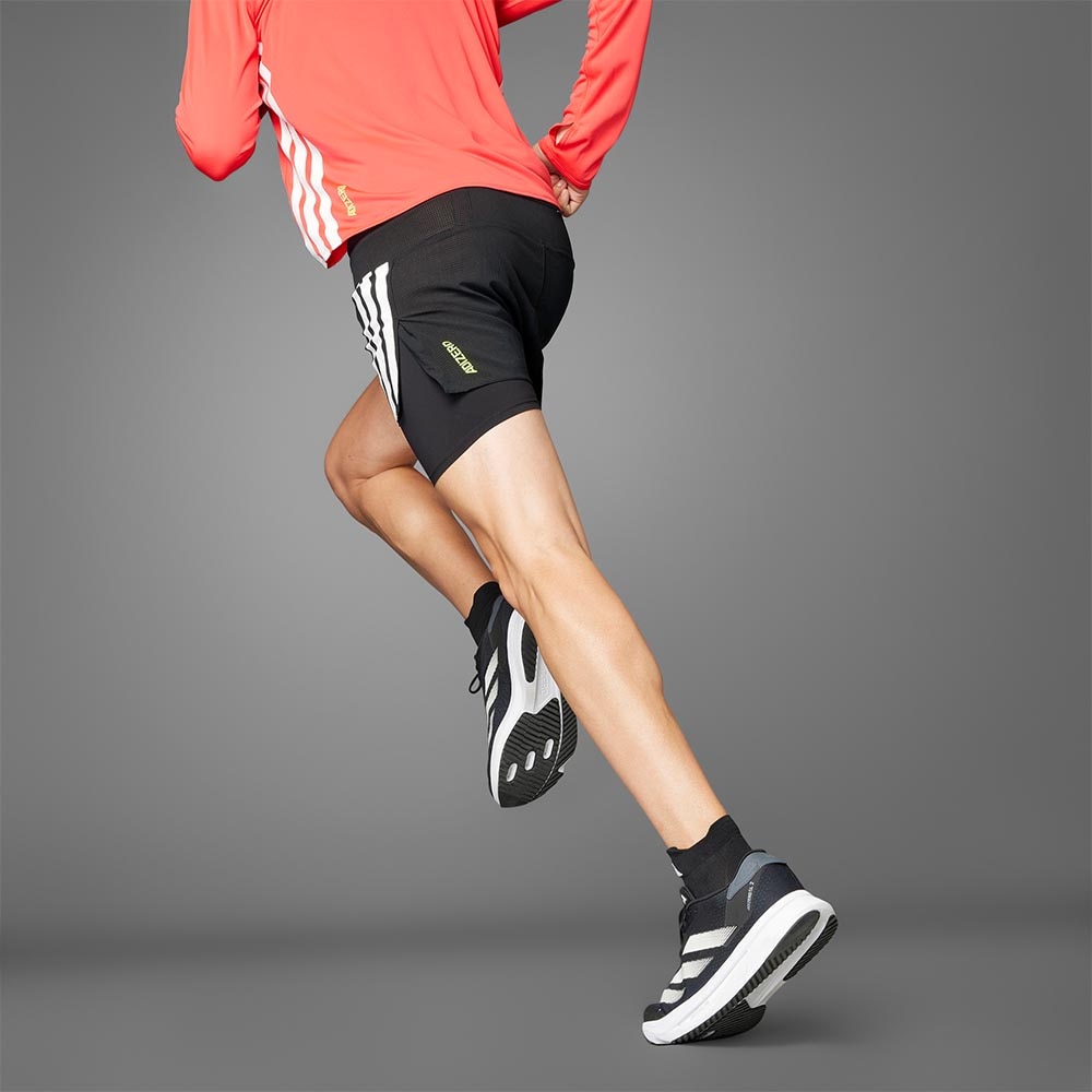 Adidas Adizero 2in1 Gel Pocket Løpeshorts Herre Sort/Hvit