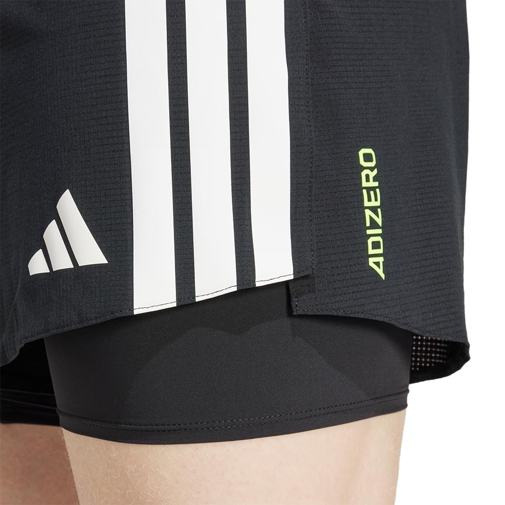 Adidas Adizero 2in1 Gel Pocket Løpeshorts Herre Sort/Hvit