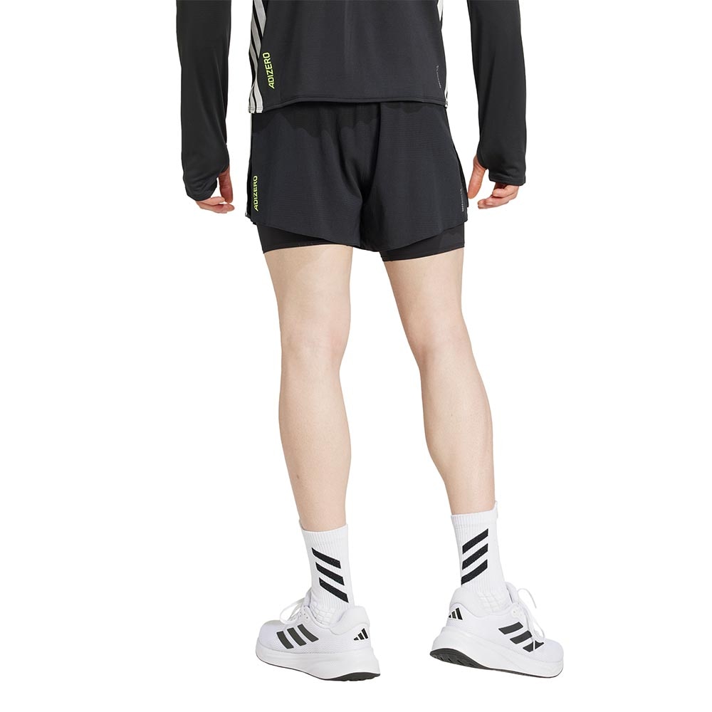 Adidas Adizero 2in1 Gel Pocket Løpeshorts Herre Sort/Hvit
