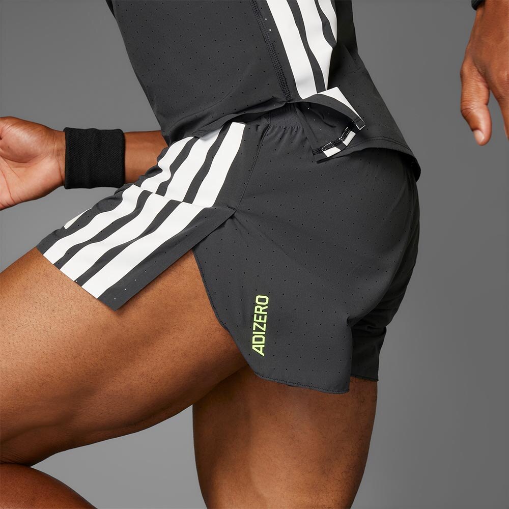 Adidas Adizero Split Løpeshorts Herre Sort/Hvit