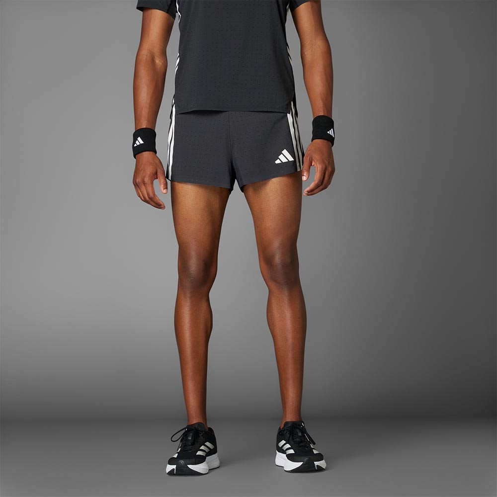 Adidas Adizero Split Løpeshorts Herre Sort/Hvit