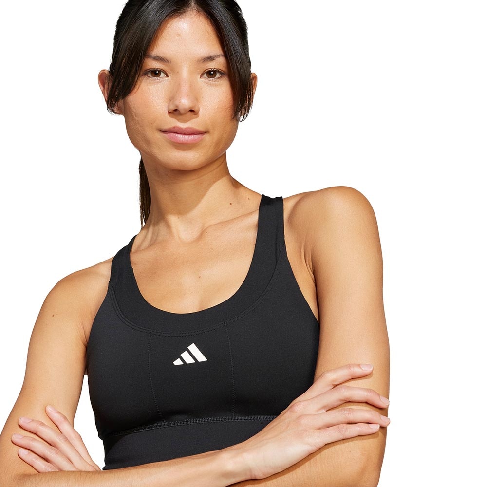 Adidas Run Pocket Medium Support Sports-BH Sort