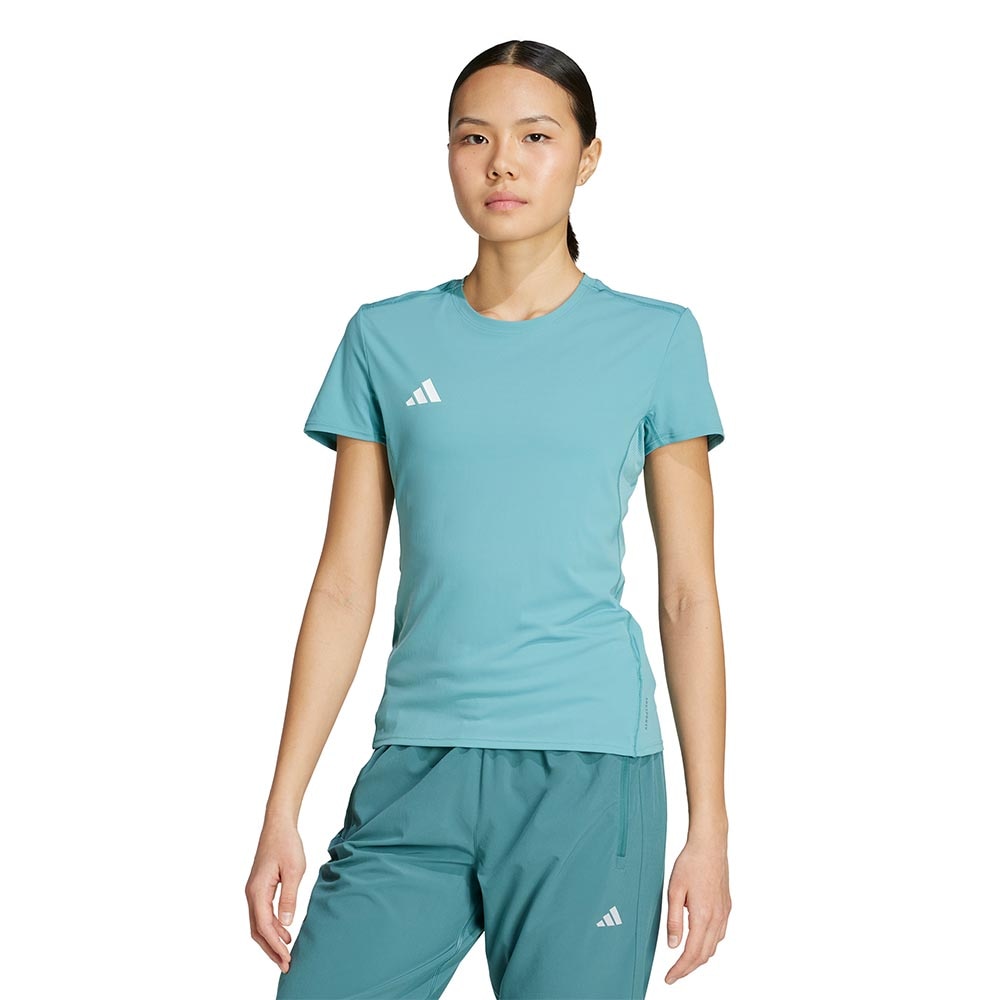 Adidas Adizero Essential Kortermet Trøye Dame Turkis/Hvit