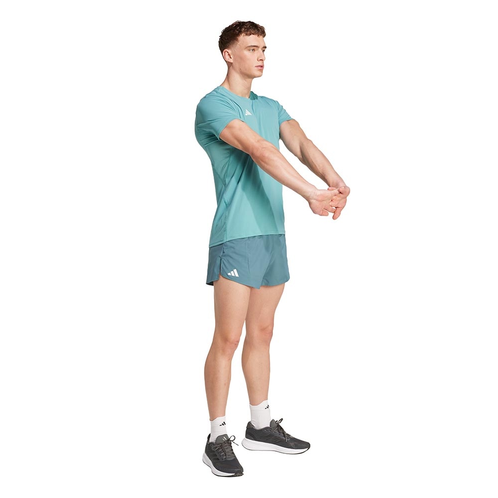 Adidas Adizero Essentials Kortermet Trøye Herre Turkis/Hvit