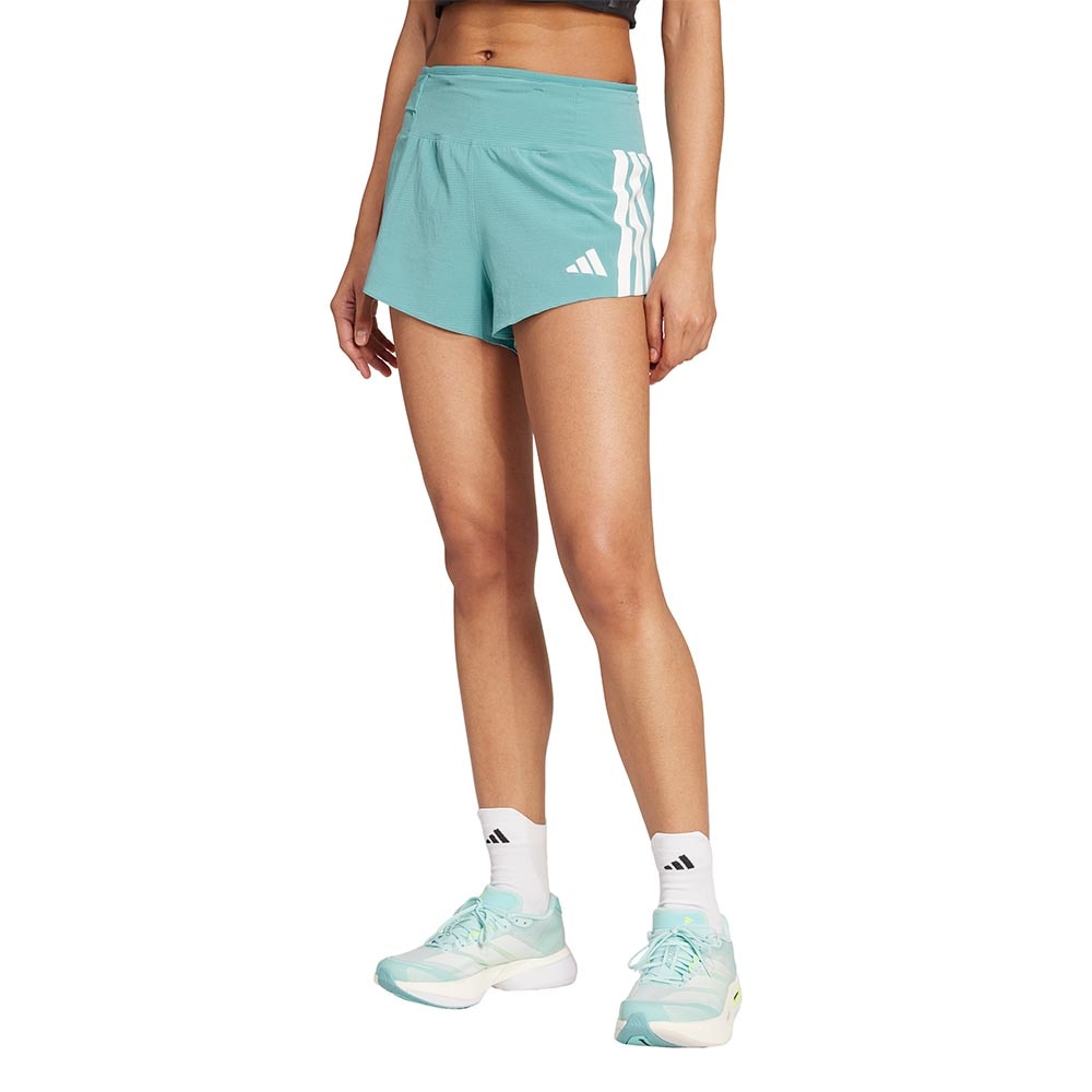 Adidas Adizero Gel Pocket Løpeshorts Dame Turkis/Hvit