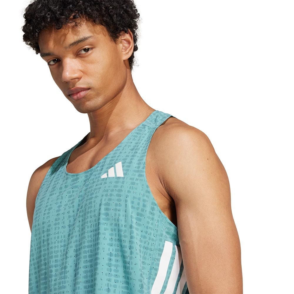 Adidas Adizero Running Singlet Herre Blå/Hvit